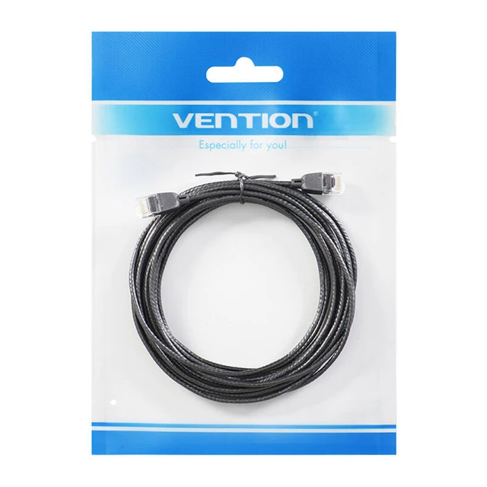 Καλώδιο Δικτύου Vention UTP CAT6A IBIBF RJ45 10Gbps 1m Black Slim Type