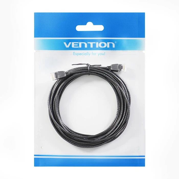 Καλώδιο Δικτύου Vention UTP CAT6A IBIBG RJ45 10Gbps 1.5m Black Slim Type