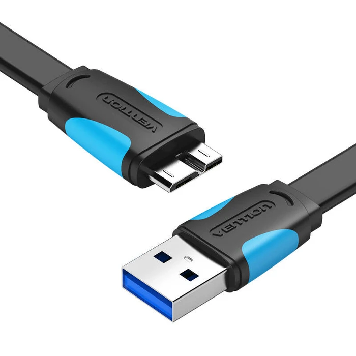 Καλώδιο USB Vention Flat USB 3.0 A to Micro-B VAS-A12-B025 0.25m Black