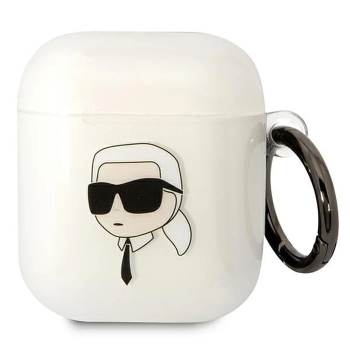 Karl Lagerfeld KLA2HNIKTCT Apple AirPods 2/1 transparent Karl`s Head