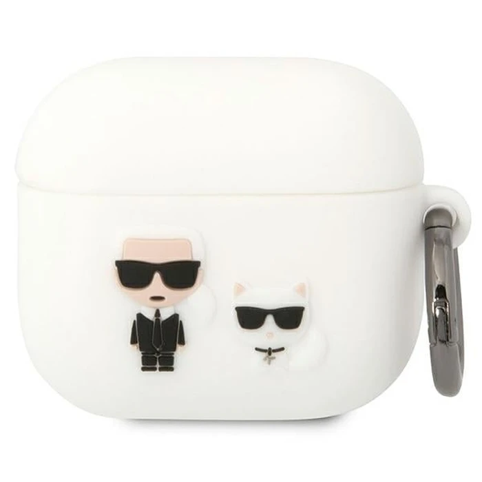 Karl Lagerfeld KLACA3SILKCW Apple AirPods 3 white Silicone Karl & Choupette