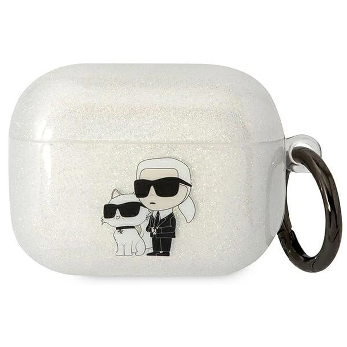 Karl Lagerfeld KLAPHNKCTGT Apple AirPods Pro transparent Gliter Karl&Choupette
