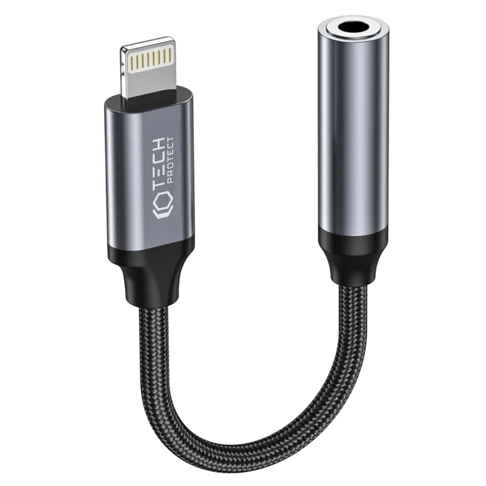 Tech-Protect Ultraboost Adapter Lightning/mini jack 3.5mm Black