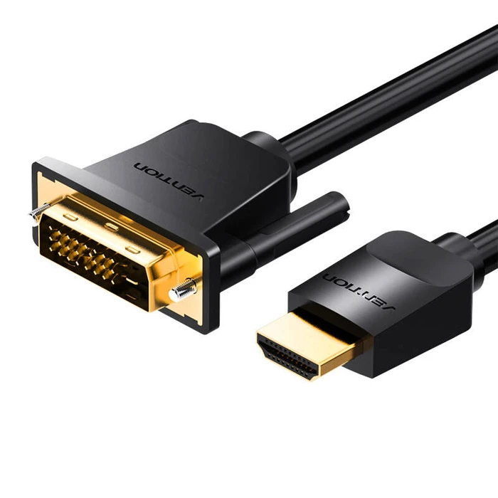 Καλώδιο HDMI Vention for DVI (24+1) Vention ABFBJ 5m, 4K 60Hz/ 1080P 60Hz (Black)