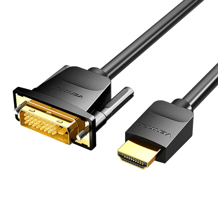 Καλώδιο HDMI Vention for DVI (24+1) Vention ABFBJ 5m, 4K 60Hz/ 1080P 60Hz (Black)