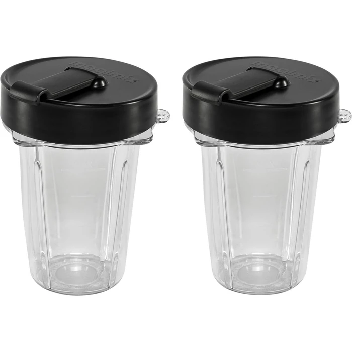 Αξεσουάρ για πολυκόφτες / κουζινομηχανές Magimix Saft Becher 400ml Doppelpack 2 τεμαχίων με καπάκια BPA-free Tritan