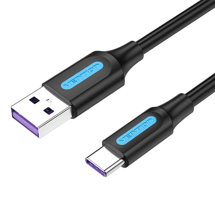 Καλώδιο USB Vention 2.0 A to USB-C CORBG 5A 1.5m Black PVC