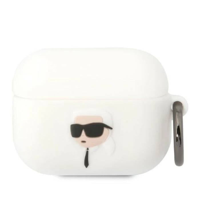 Karl Lagerfeld KLAPRUNIKH Apple AirPods Pro white Silicone Karl Head 3D