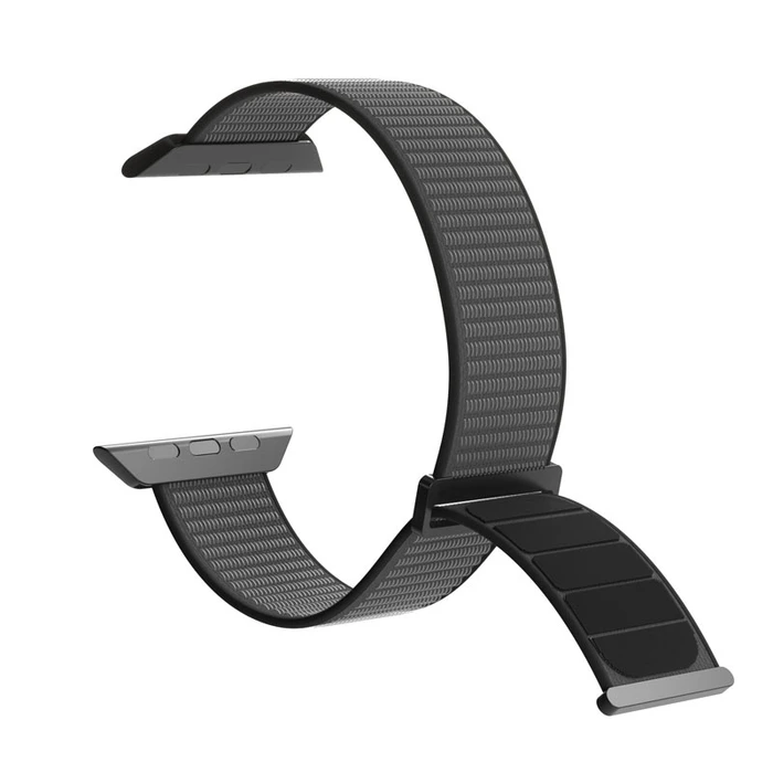 PURO Nylon Sport Strap Apple Watch 4/5/6/7/SE/8/9/10 40/41/42mm (Black)