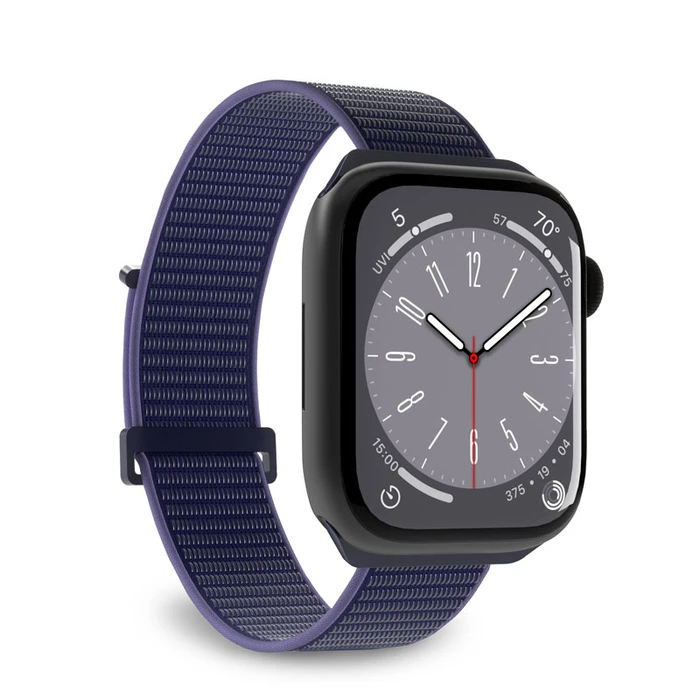 PURO Nylon Sport Strap Apple Watch 4/5/6/7/SE/8/9/Ultra 44/45/49mm (Navy Blue)