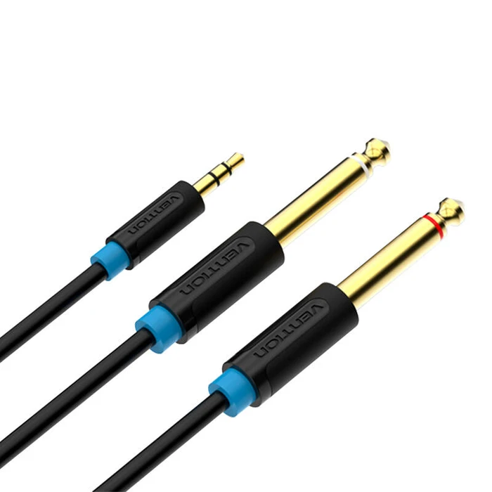 Καλώδιο Ήχου Vention TRS 3.5mm to 2x 6.35mm BACBJ 5m Black