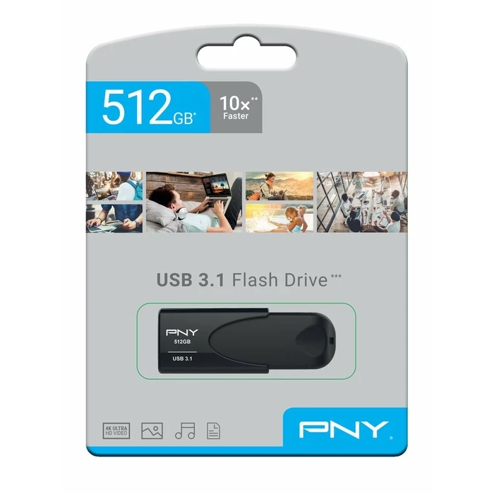 USB Flash 512GB PNY FD512ATT431KK-EF Μαύρο