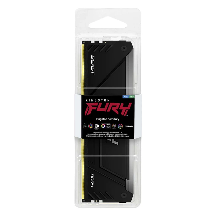 Μνήμη RAM Σταθερού DDR4 Kingston 16GB 3600MT/s CL18 DIMM FURY Beast RGB