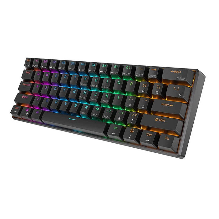 Gaming Πληκτρολόγιο Royal Kludge Mechanical RK61 RGB, red switch (black)
