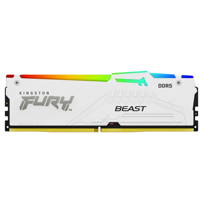 Μνήμη RAM Σταθερού DDR5 Kingston 16GB 6000MT/s CL30 DIMM FURY Beast White RGB EXPO