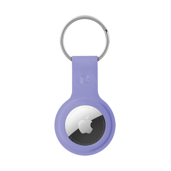 Crong Silicone Case with Key Ring Apple AirTag pendant (purple)