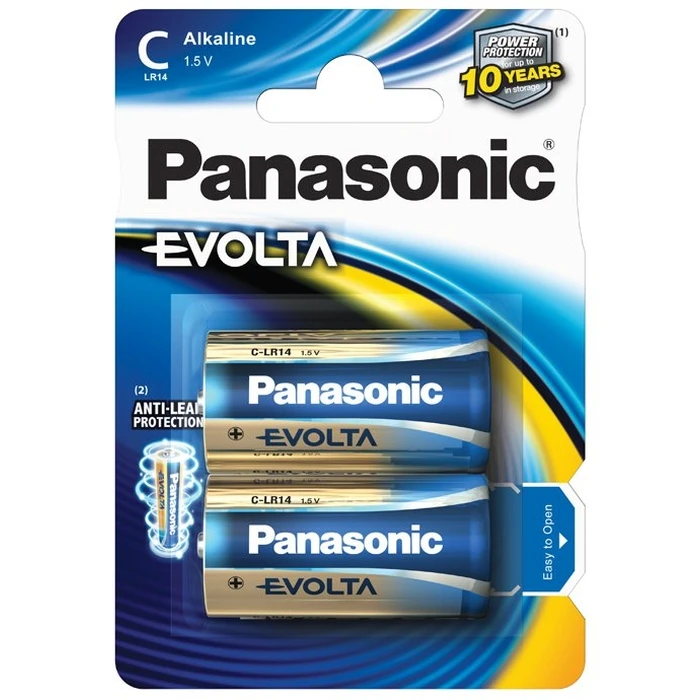 Αλκαλικές Μπαταρίες Panasonic C 1,5V EVOLTA 2τμχ