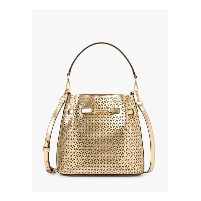 Michael Kors Women's Canvas Shoulder Bag Pale Gold 35S6G2ZC1KPAL