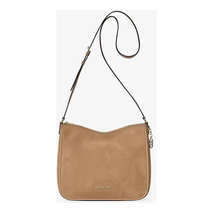 Michael Kors Women's Suede Crossbody Bag Beige 35S6G5ZM2S-CAMEL