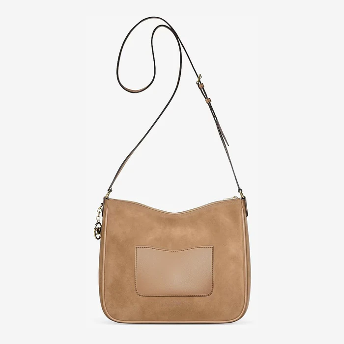 Michael Kors Women's Suede Crossbody Bag Beige 35S6G5ZM2S-CAMEL