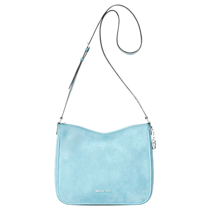 MICHAEL KORS Women's Suede Crossbody Bag Pale Ocean (35S6S5ZM2S-PAL) 30 x 26 x 8 cm