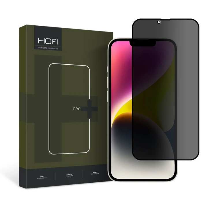 Hofi Anti Spy Glass Pro+ Apple iPhone 13 / 13 Pro / 14 / 16e / 17e Privacy