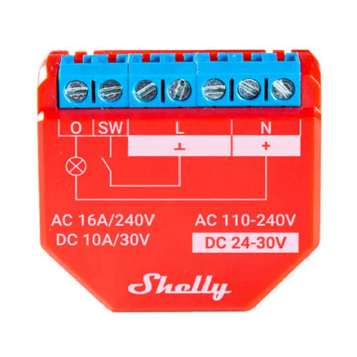 Ενδιάμεσος Διακόπτης Wi-Fi Smart Relay Shelly Plus 1PM, 1 channel 16A, with power metering