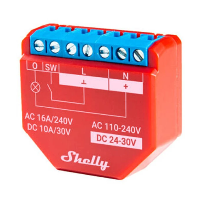 Ενδιάμεσος Διακόπτης Wi-Fi Smart Relay Shelly Plus 1PM, 1 channel 16A, with power metering
