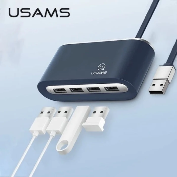 USAMS US-SJ238 HUB 4xUSB 2.0 Adapter blue