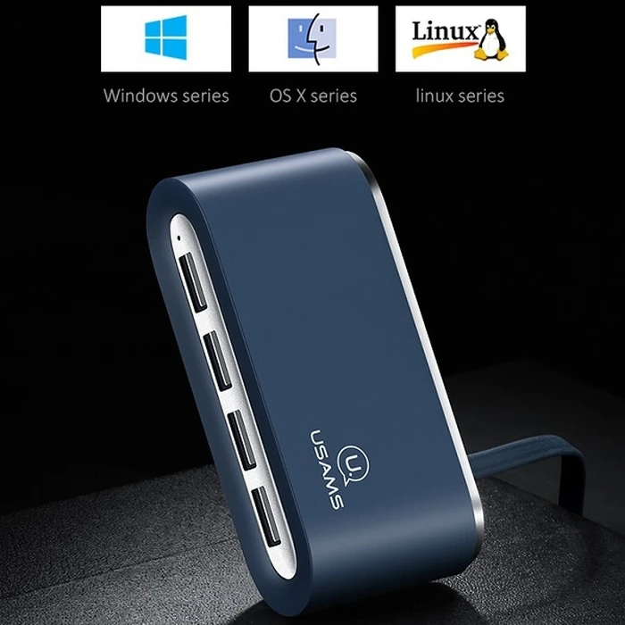 USAMS US-SJ238 HUB 4xUSB 2.0 Adapter blue