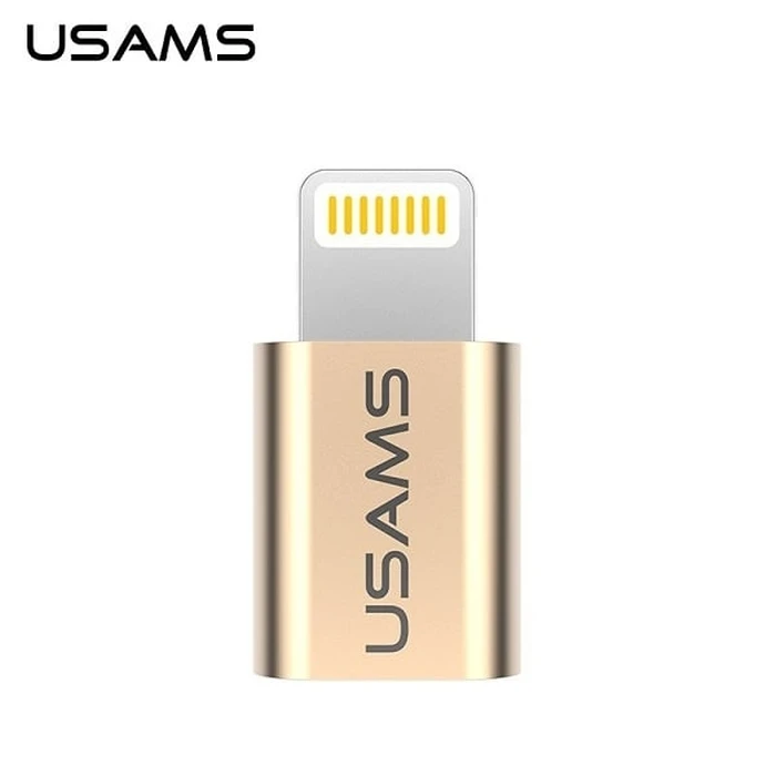 USAMS US-SJ014 microUSB/Lightning Adapter gold