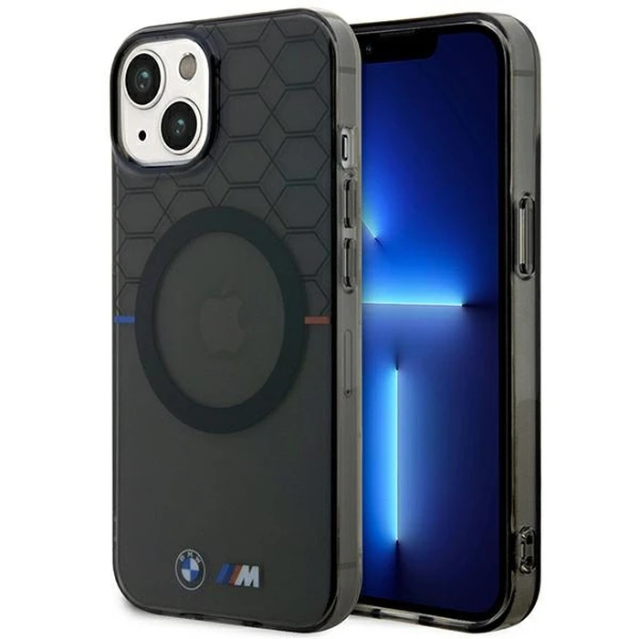 BMW BMHMP14MHGPK Apple iPhone 14 Plus / 15 Plus grey Pattern MagSafe
