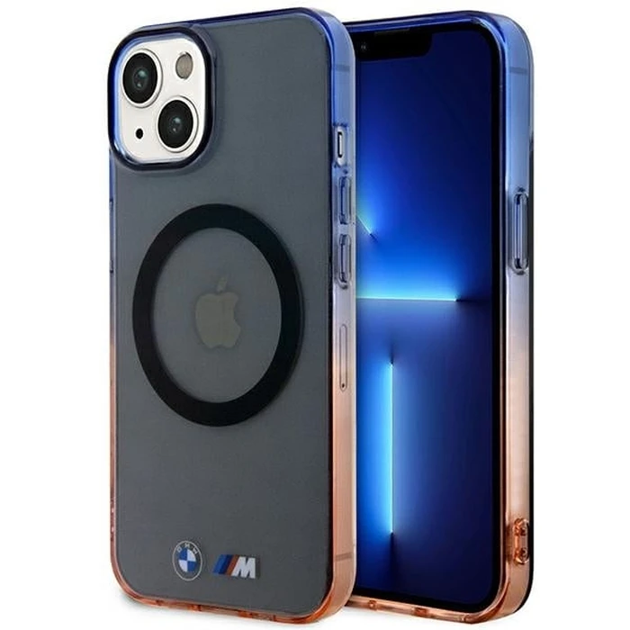 BMW BMHMP14SHTGE Apple iPhone 14 grey hardcase Gradient Bumper MagSafe