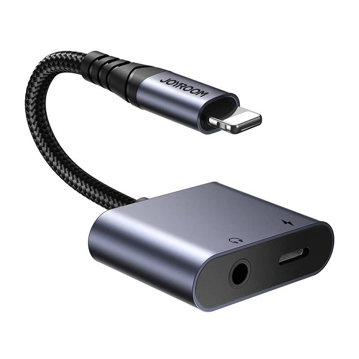Αντάπτορας 2-in-1 Audio Joyroom SY-L01 Lightning to 3.5mm + Lightning (black)