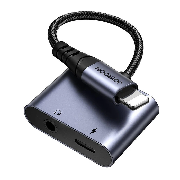 Αντάπτορας 2-in-1 Audio Joyroom SY-L01 Lightning to 3.5mm + Lightning (black)