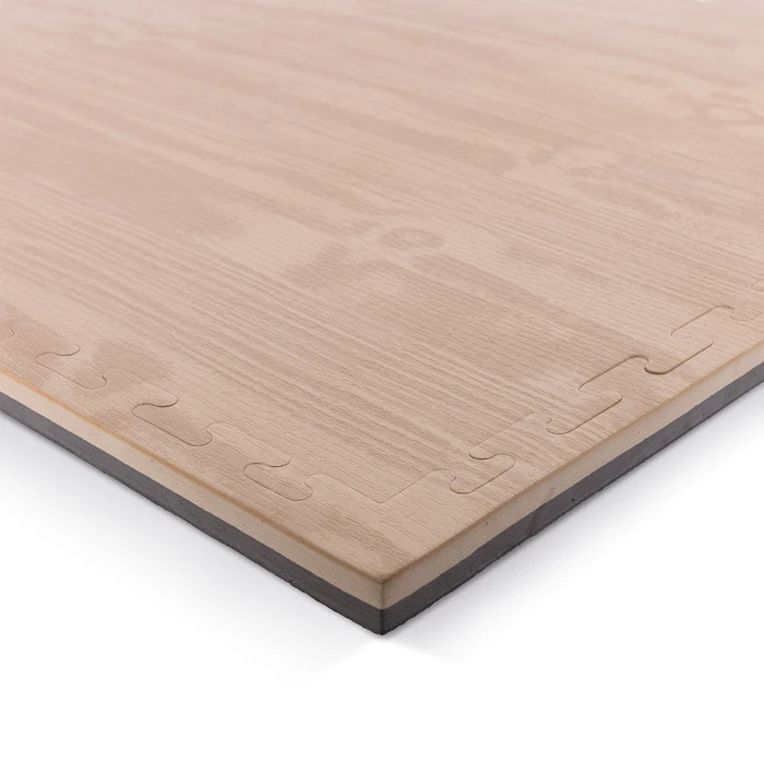 Δάπεδο Προστασίας Puzzle EVA 100x100x2,5 cm – Ξύλο / Μαύρο (AMILA)