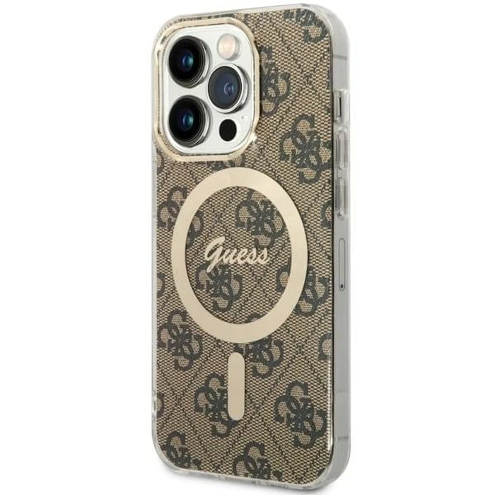 Guess GUHMP14LH4STW Apple iPhone 14 Pro brown hardcase 4G MagSafe