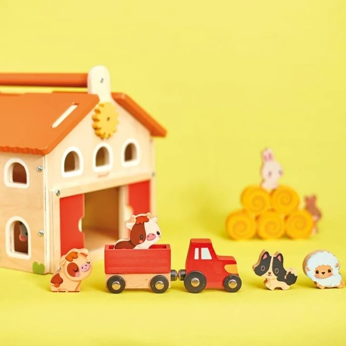 Janod My First Farm Wooden Toy (J03318) - Baby Toy 24+ months