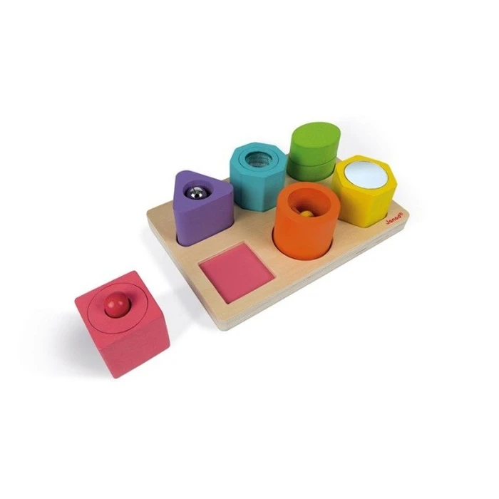 Janod Wooden Sensory Puzzle - Shapes & Sounds (J05332)