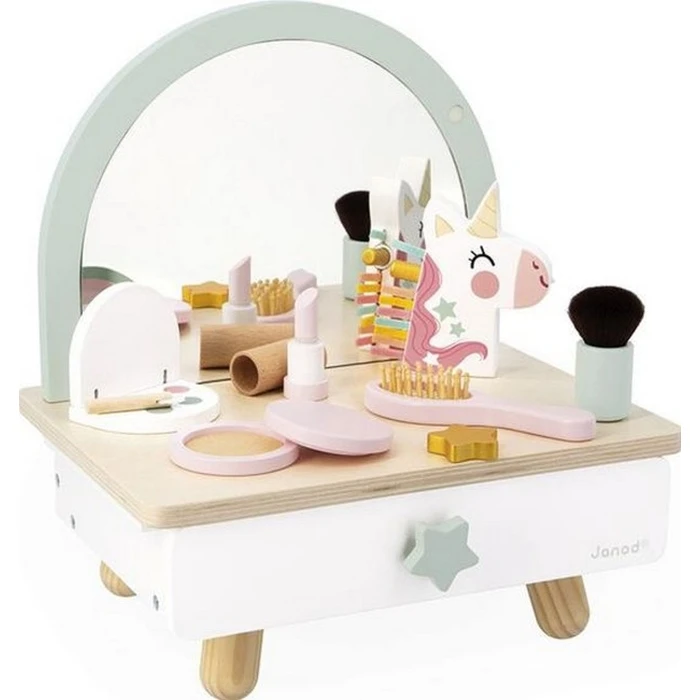 Janod Children's Unicorn Small Vanity with Accessories (J06463)