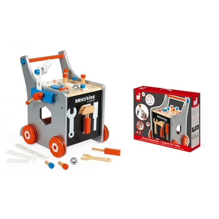 Janod Brico Magnetic Workshop Trolley with Tools (J06478)