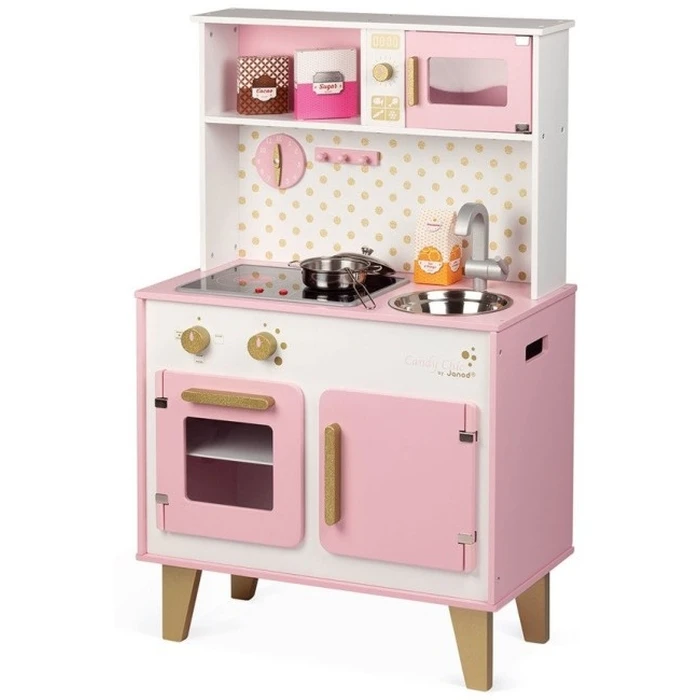 Janod Candy Chic Large Wooden Play Kitchen with Sound (3+ years)