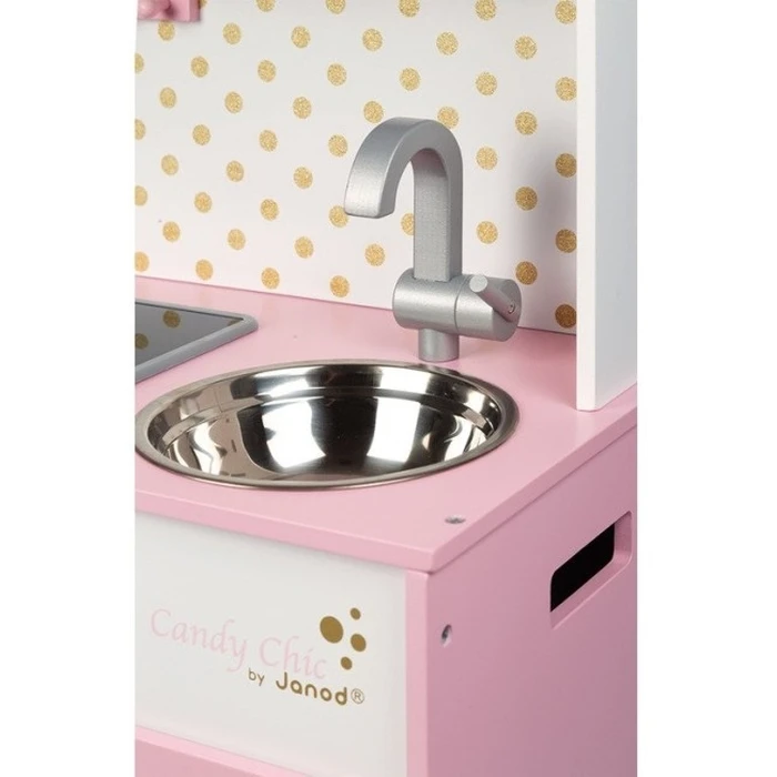 Janod Candy Chic Large Wooden Play Kitchen with Sound (3+ years)