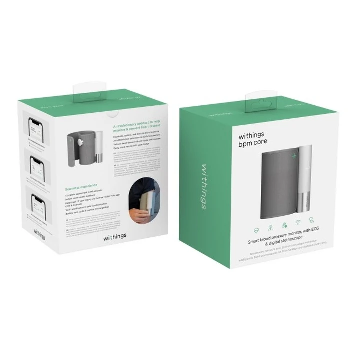 Withings BPM Core — Έξυπνο Πιεσόμετρο Ανώτερου Βραχίονα με ΗΚΓ και Ψηφιακό Στηθοσκόπιο