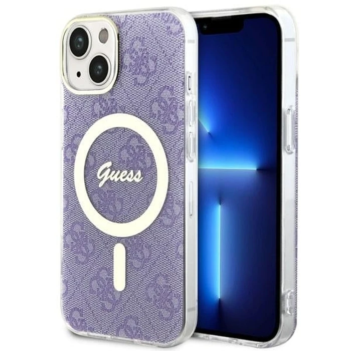 Case Guess GUHMP14MH4STU Apple iPhone 14 Plus / 15 Plus purple/purple hardcase 4G MagSafe
