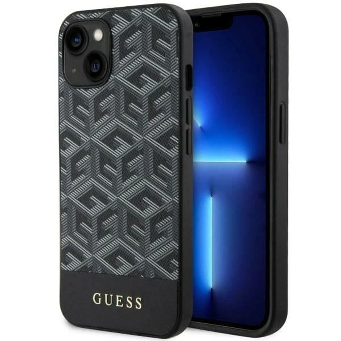 Guess GUHMP14MHGCFSEK Apple iPhone 14 Plus / 15 Plus black hardcase GCube Stripes MagSafe