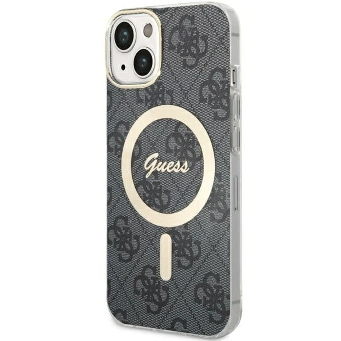 Guess GUHMP14SH4STK Apple iPhone 14 black hardcase 4G MagSafe