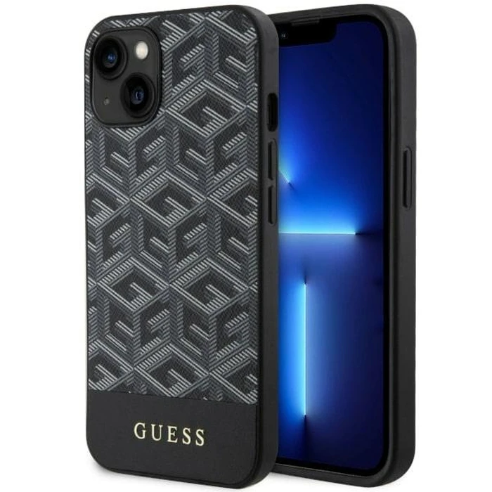 Guess GUHMP14SHGCFSEK Apple iPhone 14 black hardcase GCube Stripes MagSafe