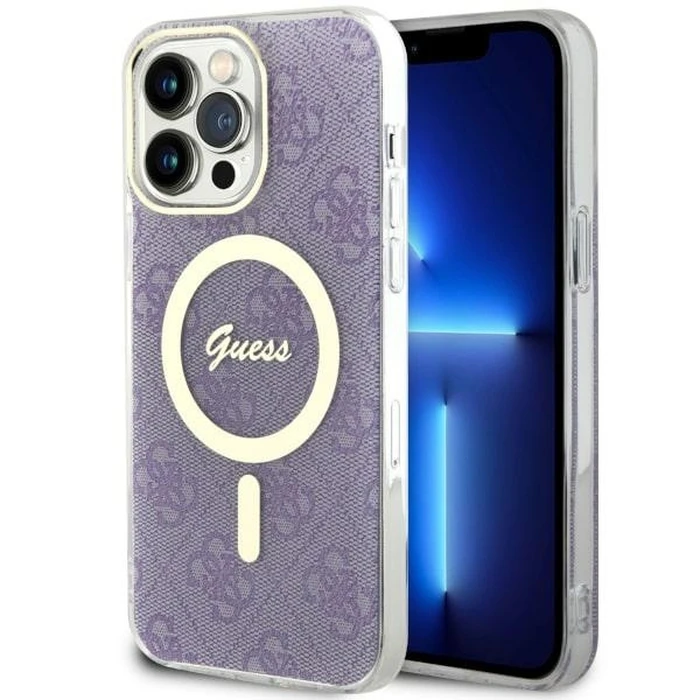 Guess GUHMP14XH4STU Apple iPhone 14 Pro Max purple hardcase 4G MagSafe