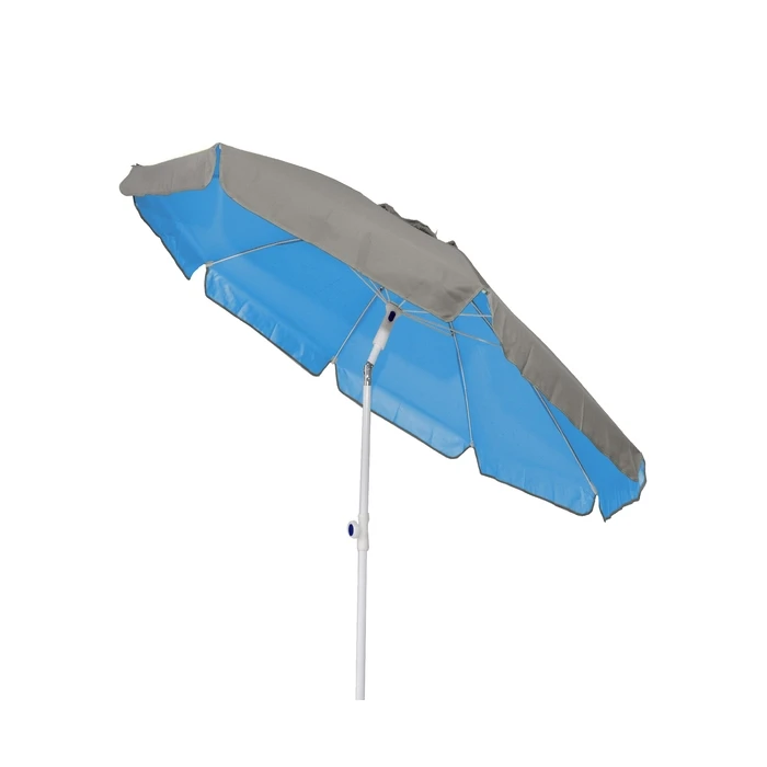 Velco Umbrella Blue for Veranda/Garden/Beach with External Silver Coating 2m Metal